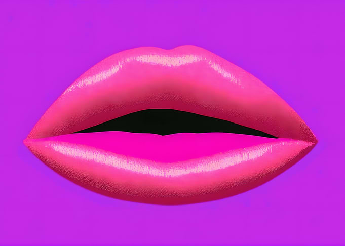 Lips bubblegum pink vaporw