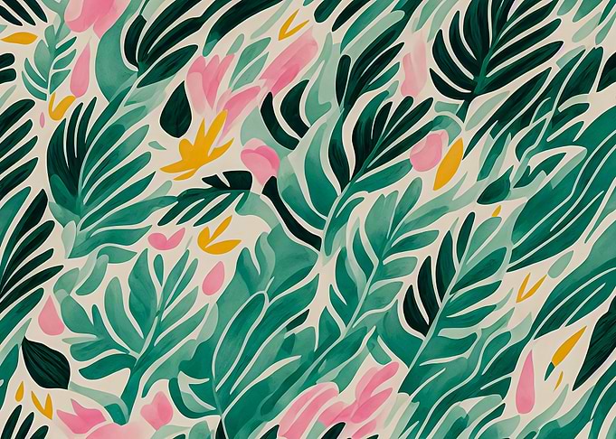 Boho Leaf floral pattern