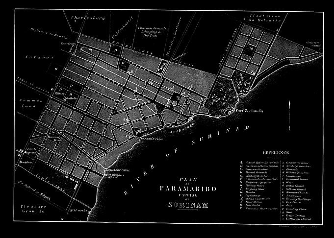 Paramaribo Suriname map