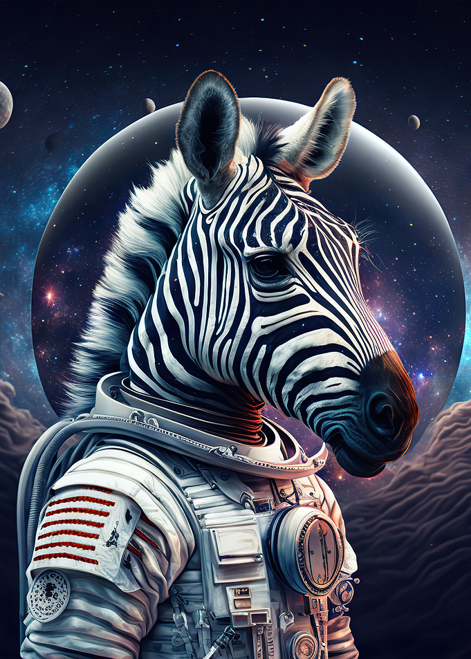 Zebra astronaut