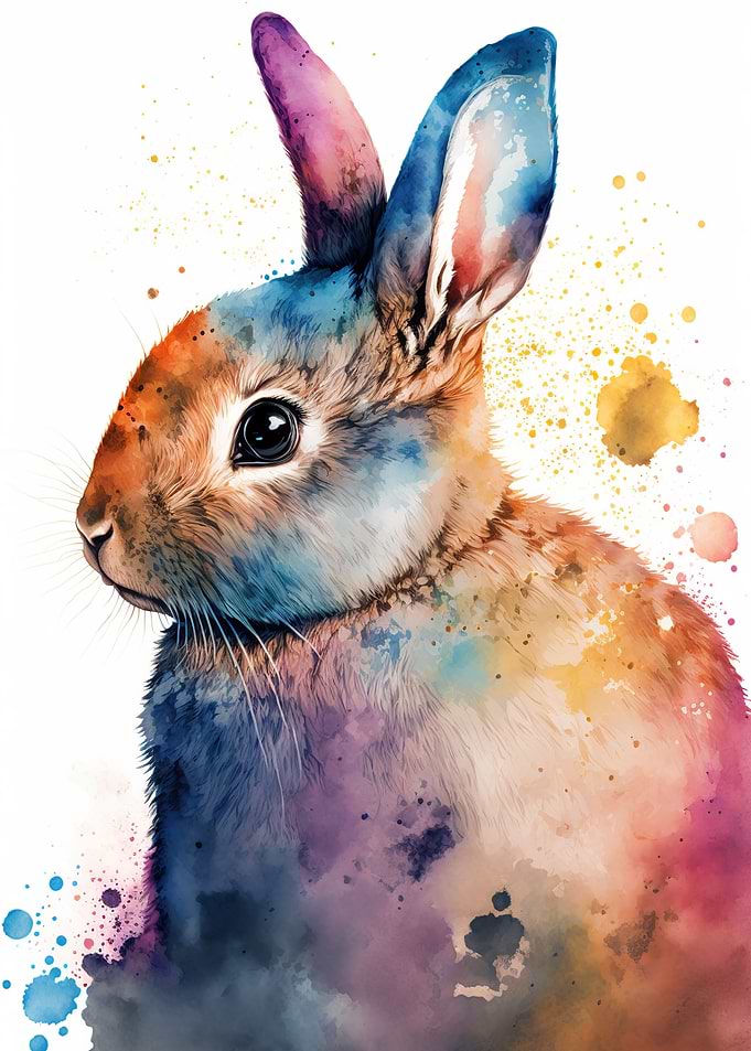 watercolor rabbit