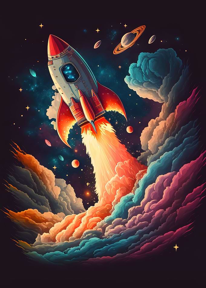 Space Launch Rocket Clouds