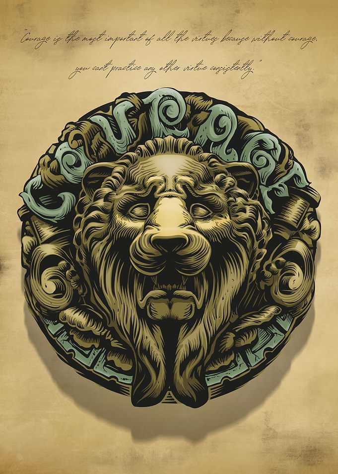 Lion Crest Courage