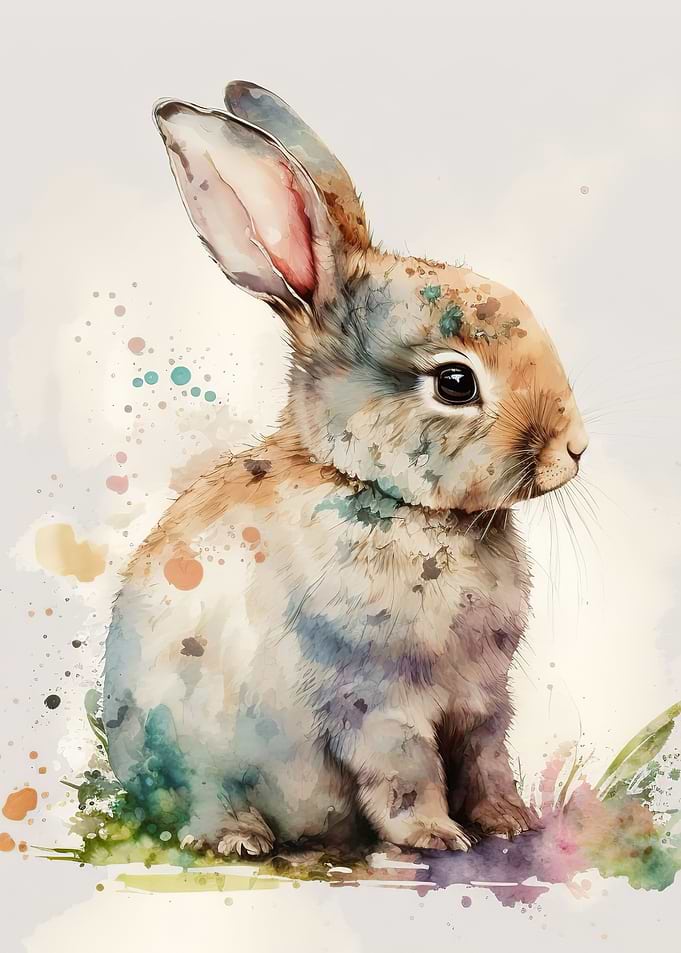 watercolor rabbit