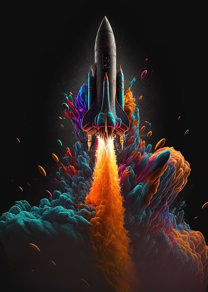 Space Launch Rocket Clouds