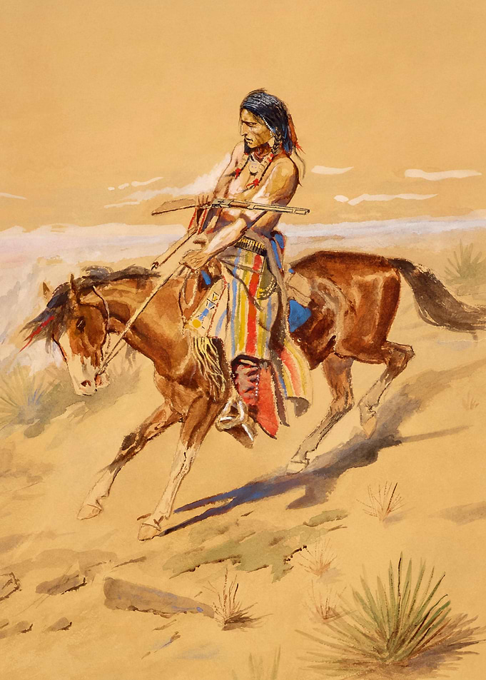 Indian Warrior With Gun