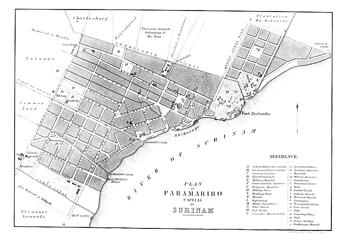 Paramaribo Suriname map