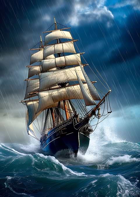 Regal Tall Ship Adventure — living room metal wall art