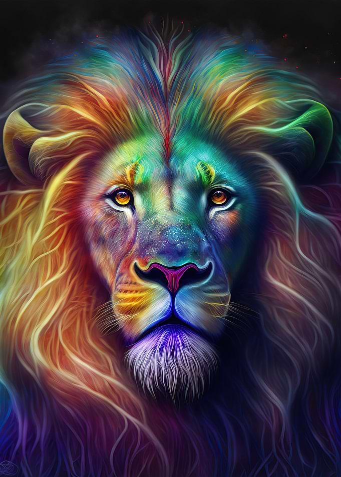Lion neon