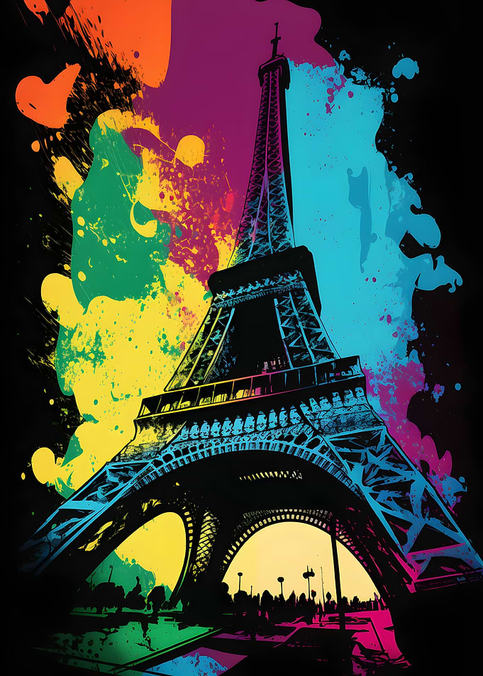 Eiffel Tower Pop Art