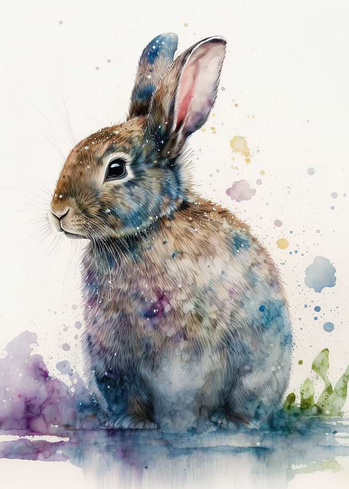 watercolor rabbit