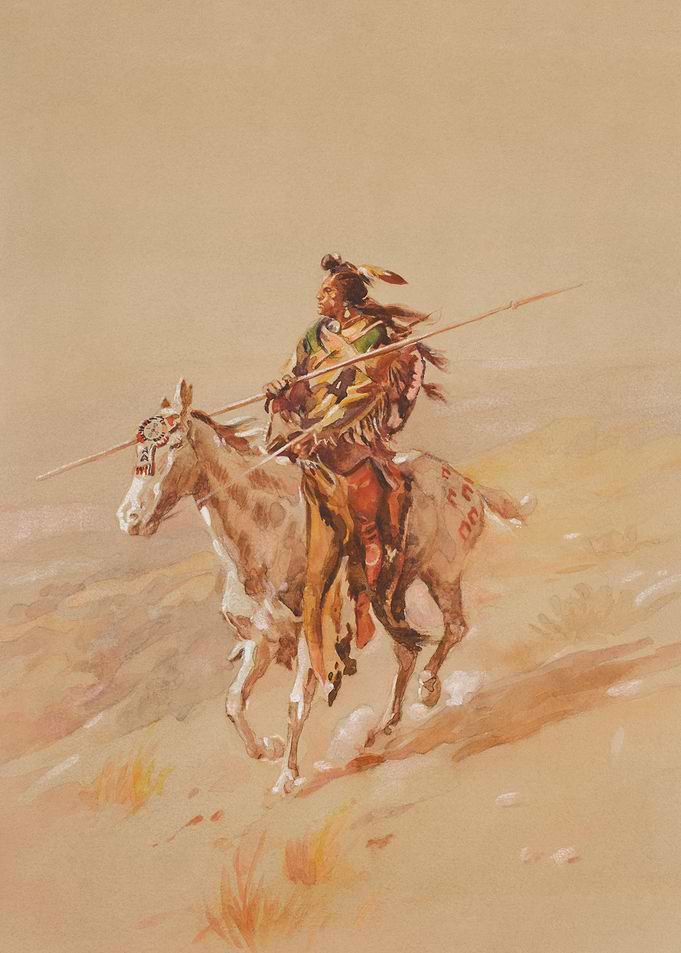 Indian Warrior On Horse