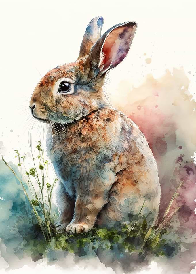 watercolor rabbit