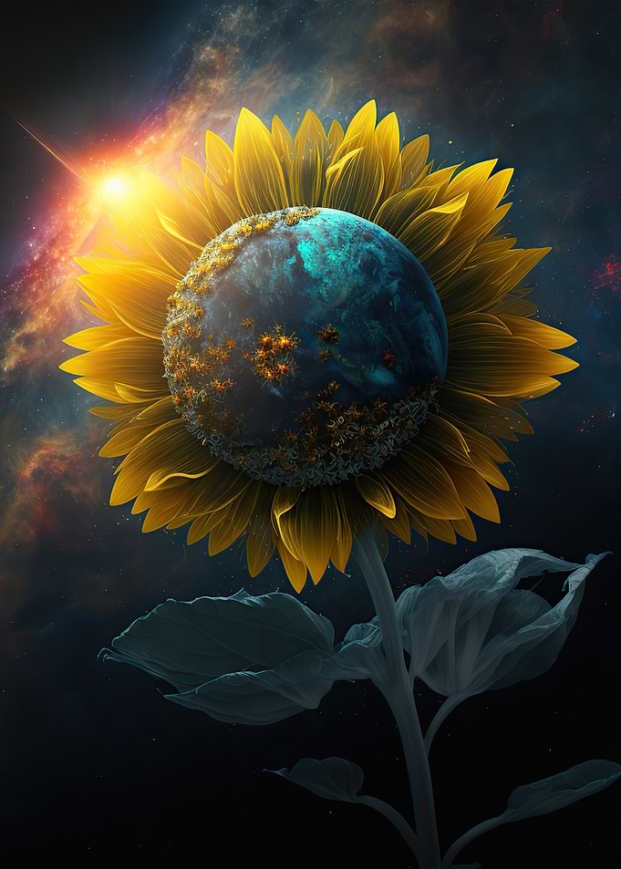 Universe sunflower