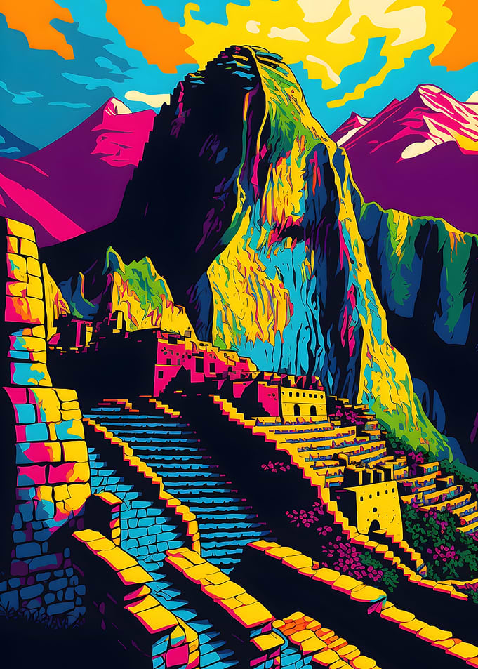 Peru Machu Picchu Pop Art