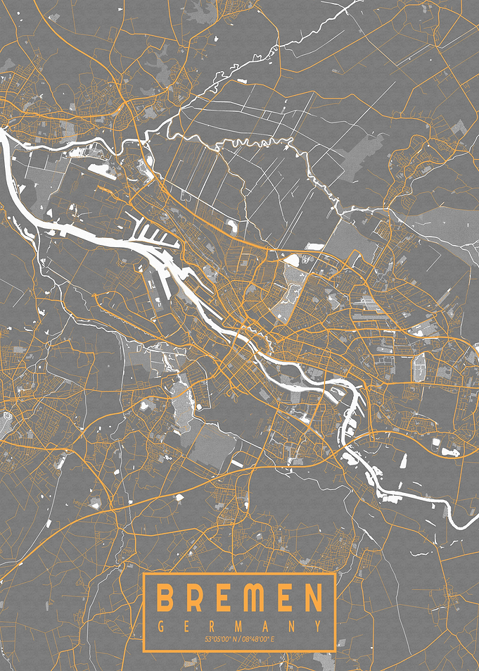 Bremen City Map Bauhaus