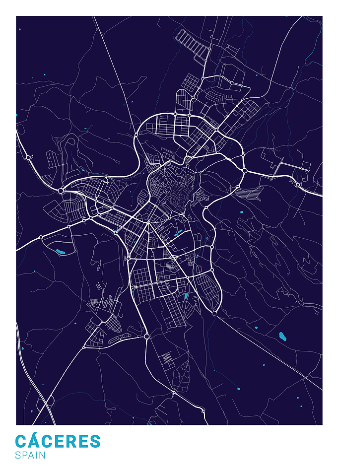 Caceres City Map
