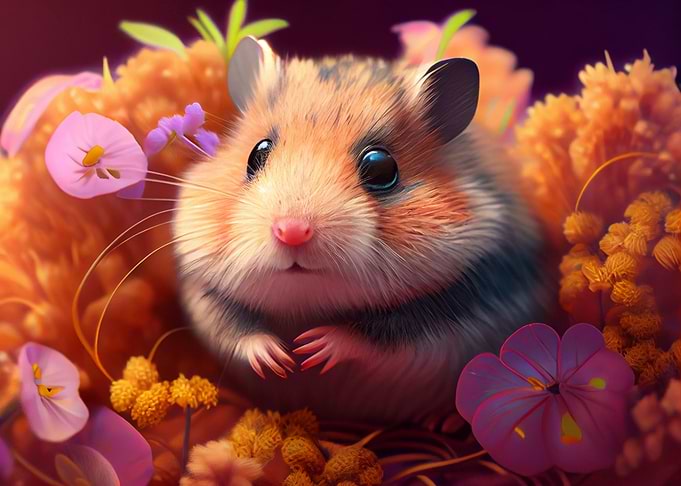 Colorful hamster