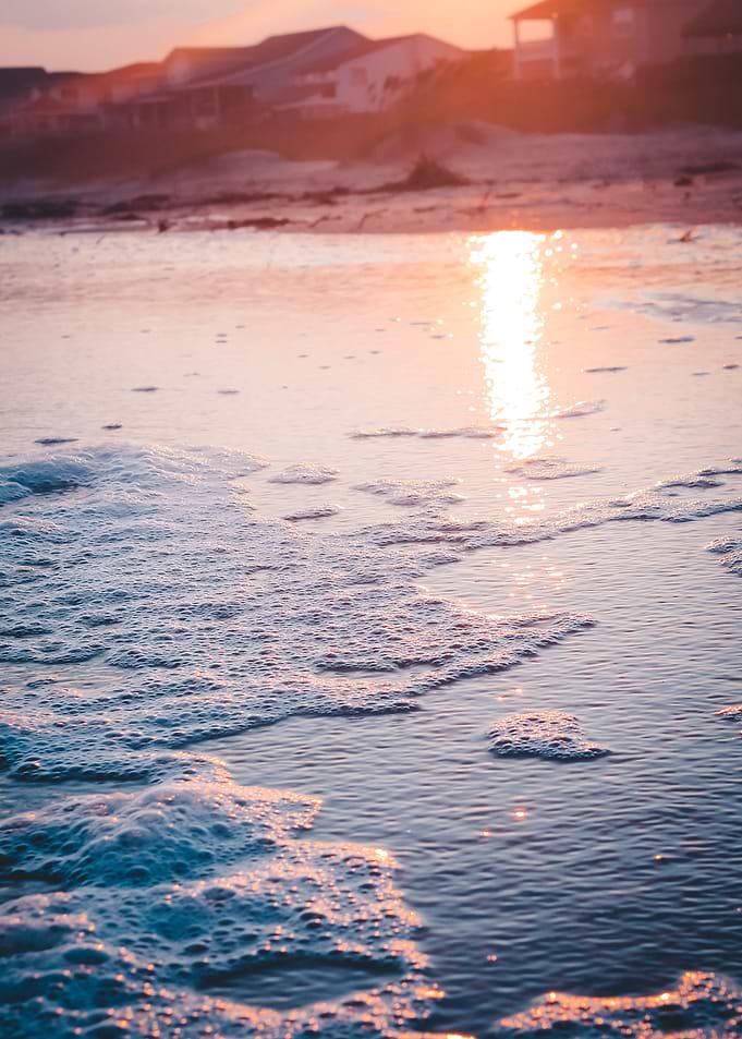 Golden sun on the water
