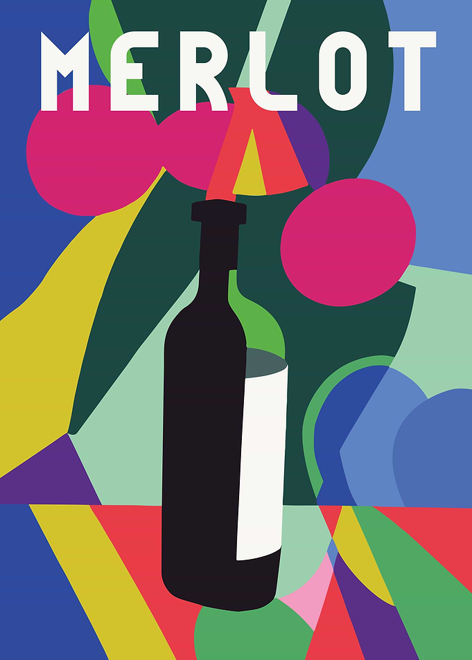 Merlot Wine Poster