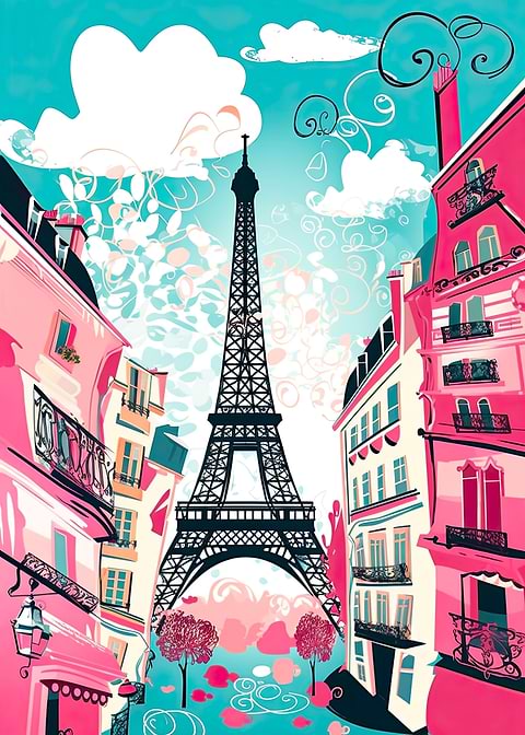 Paris Dreaming Print — metal poster wall art