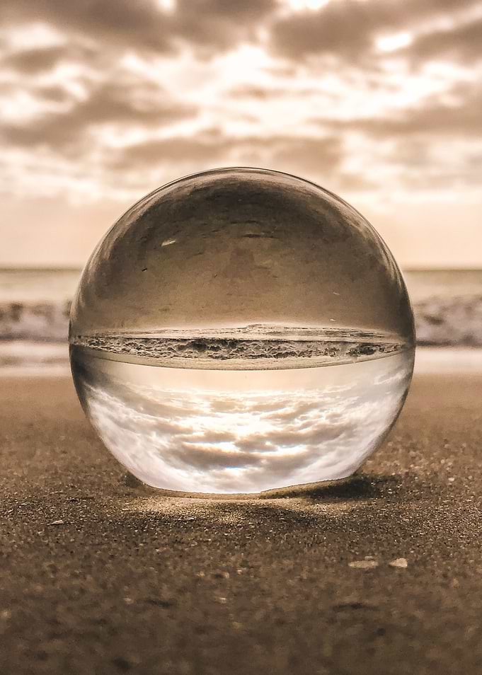 water drops on sand
