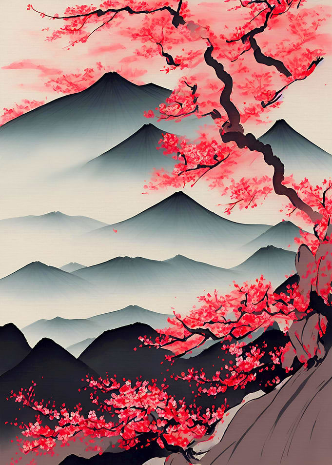 Japanese Ink Wash Painting