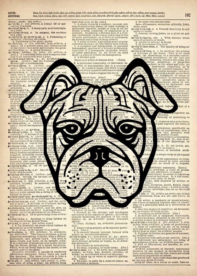 Bulldog line drawing