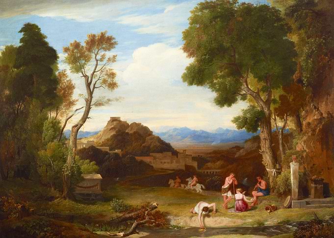 An antique rural scene