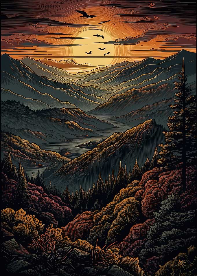Great smoky landscape