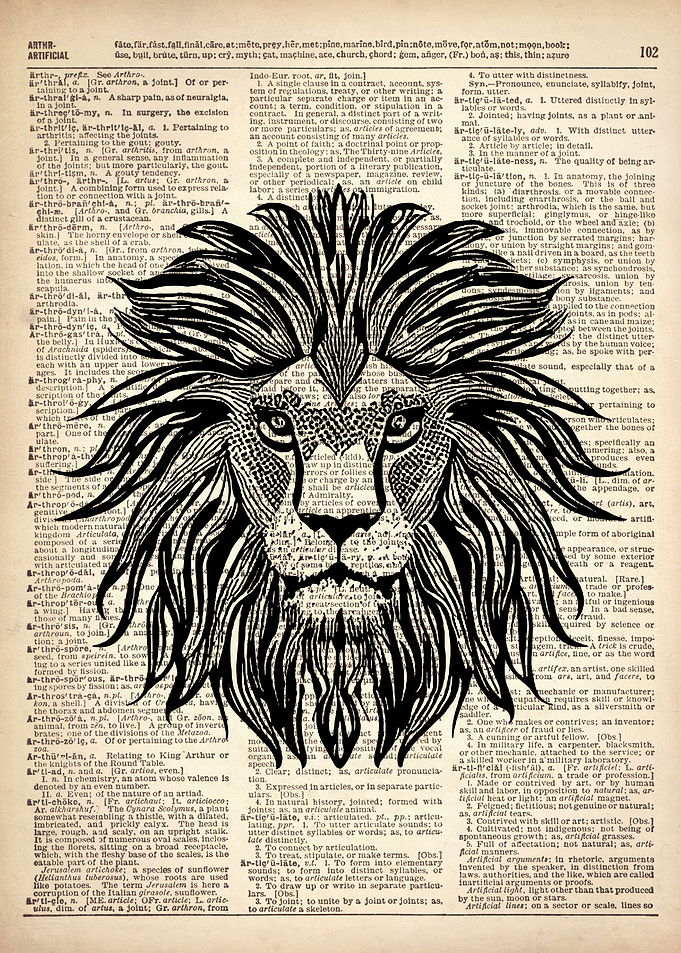Lion line drawing