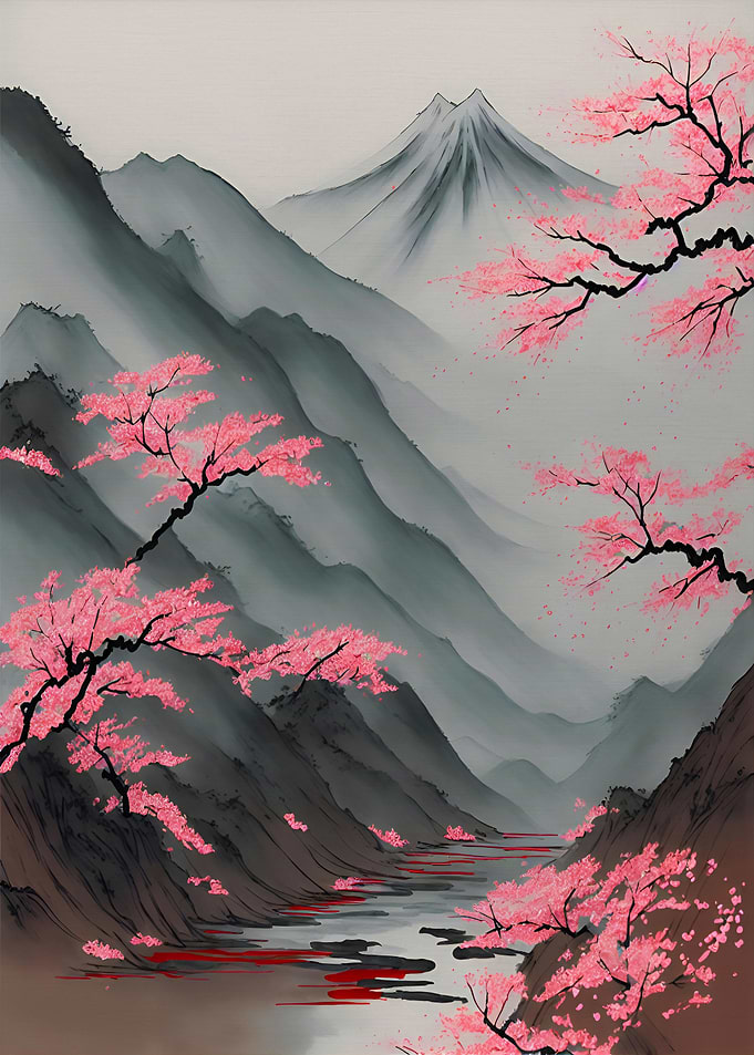Japanese Ink Wash Painting