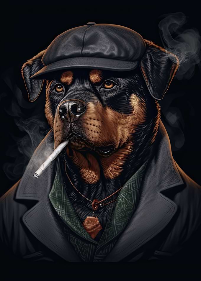 Rottweiler Gangster Suit