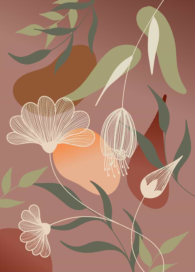 Flower Bud Line Art