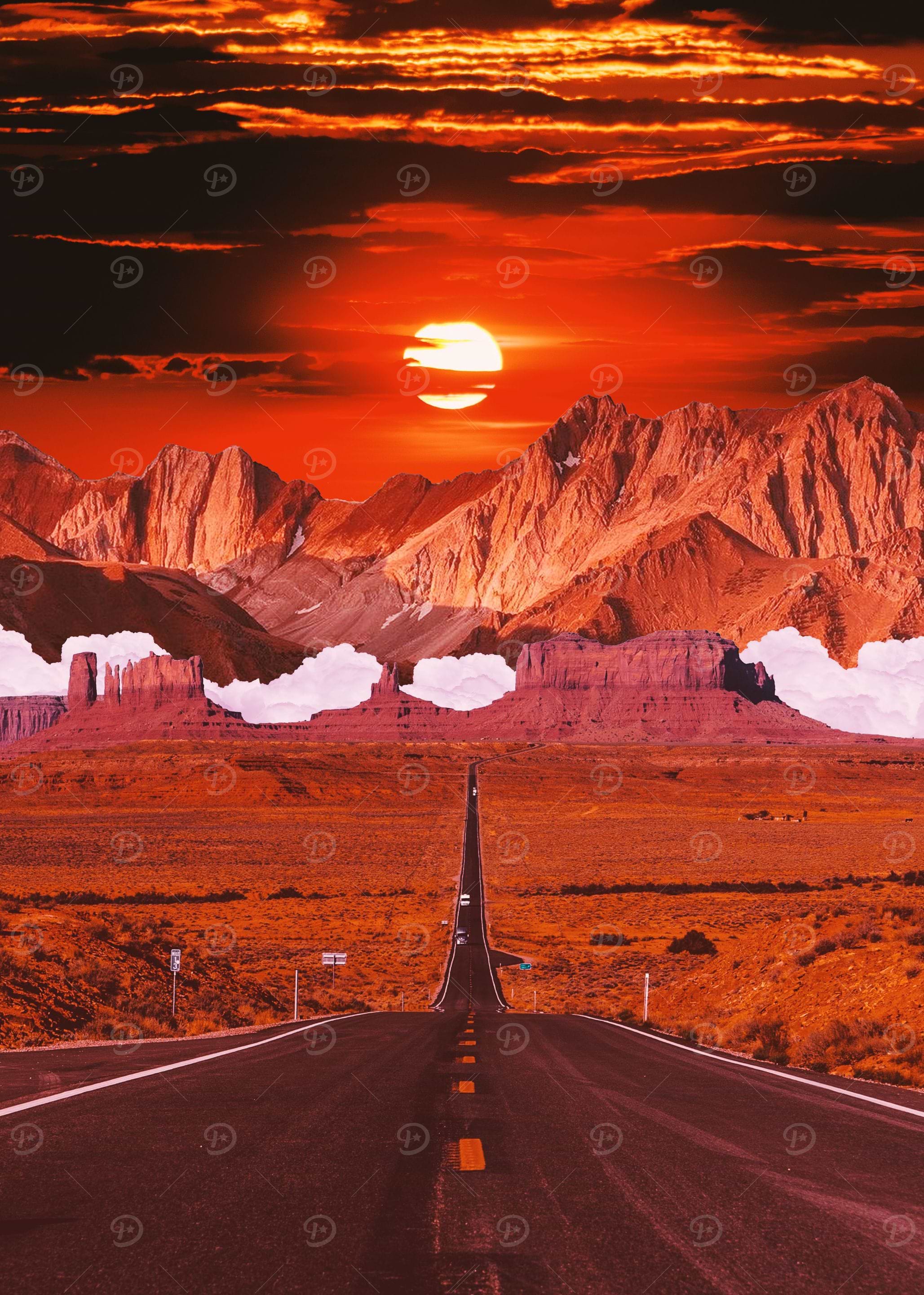 Sunset at Desert