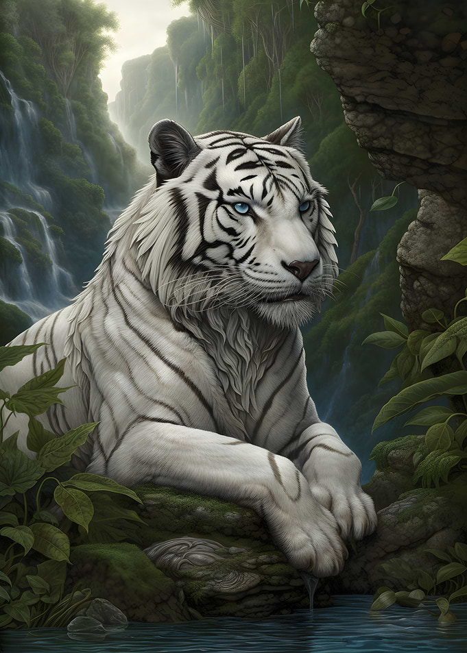 Majestic White Tiger