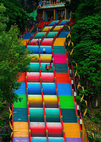 colorful stairs