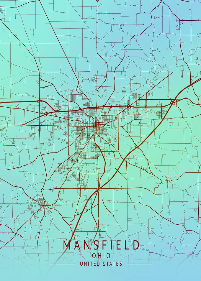 Mansfield USA City Map