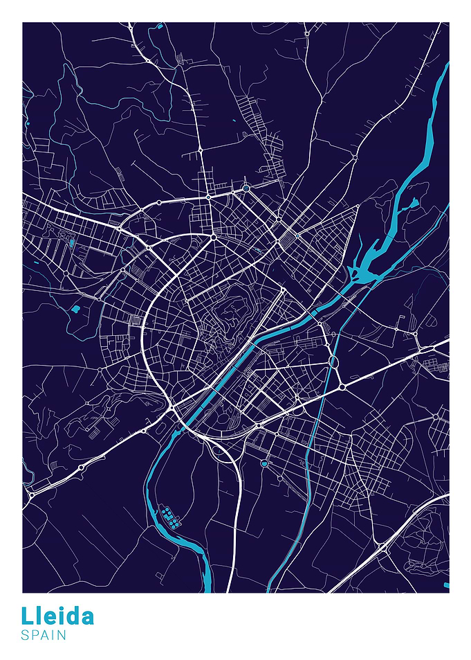 Lleida City Map