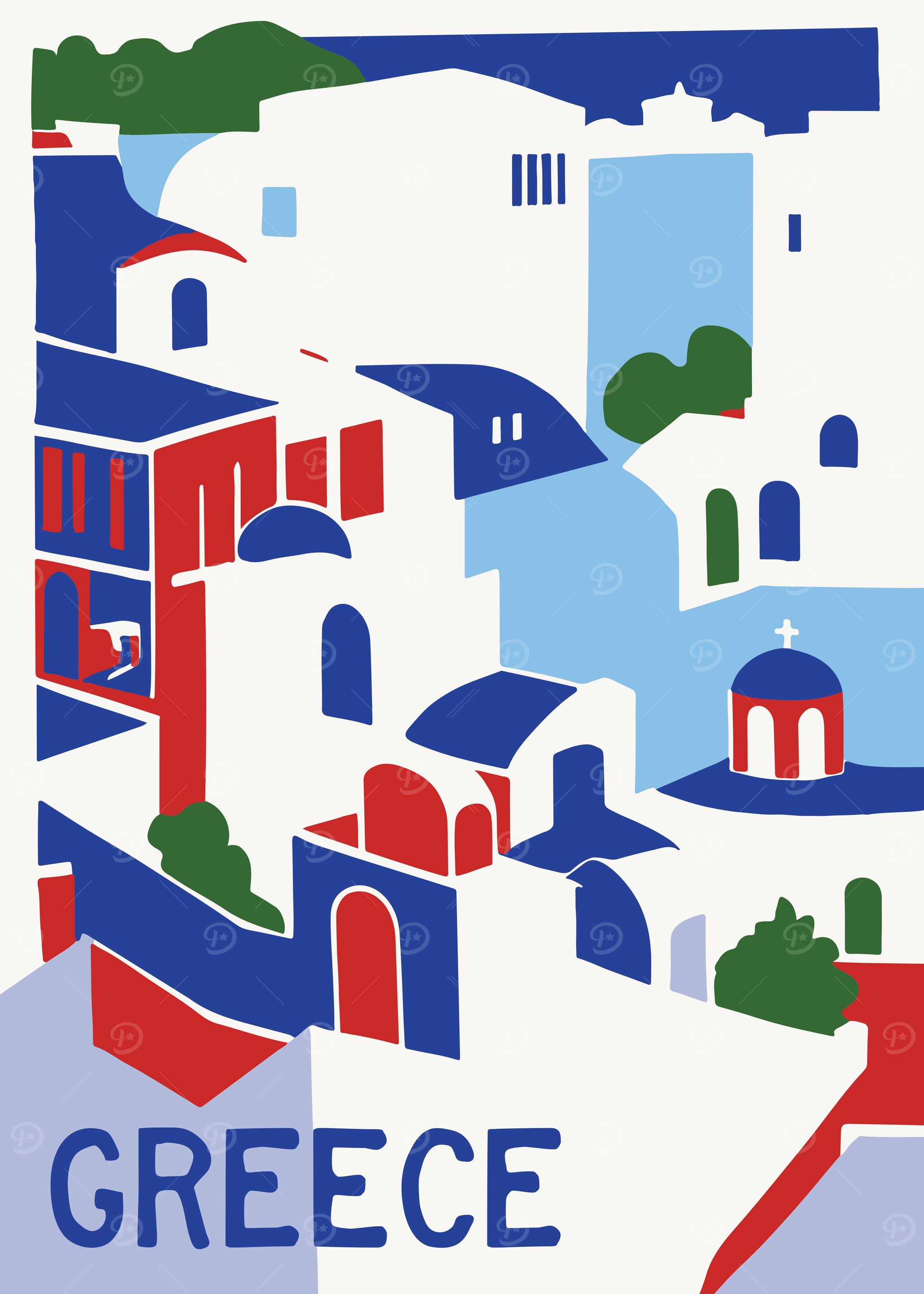 GREECE Travel Poster