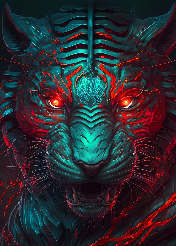Blue monster tiger