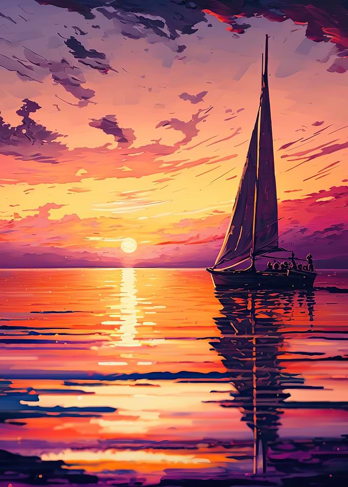 sailboat in a sunset