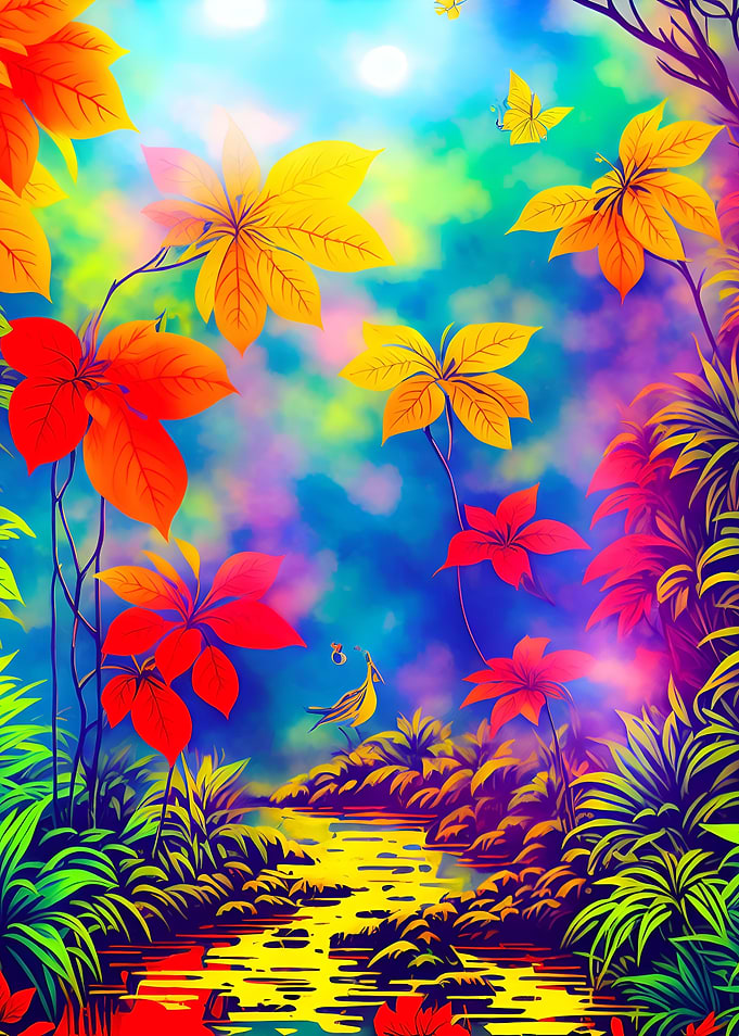 Colorful bird in