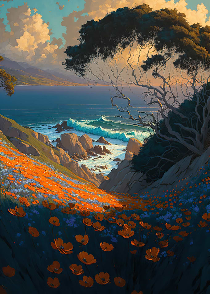Coastal hills landscape