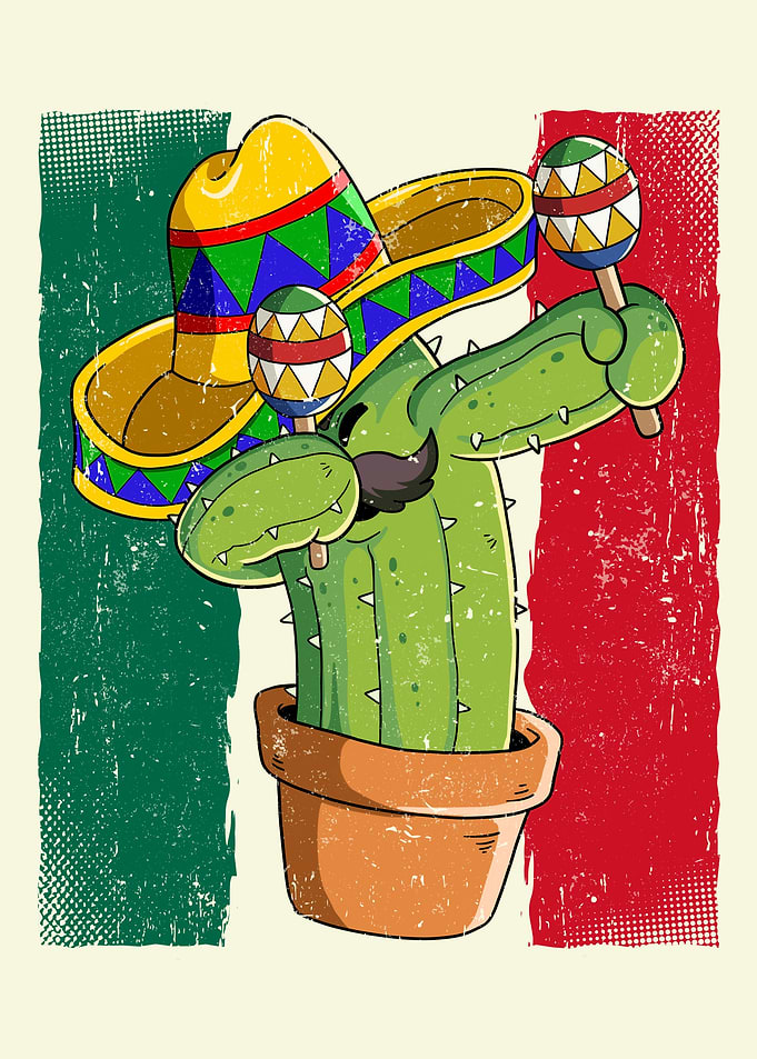 Dabbing Mexican Cactus