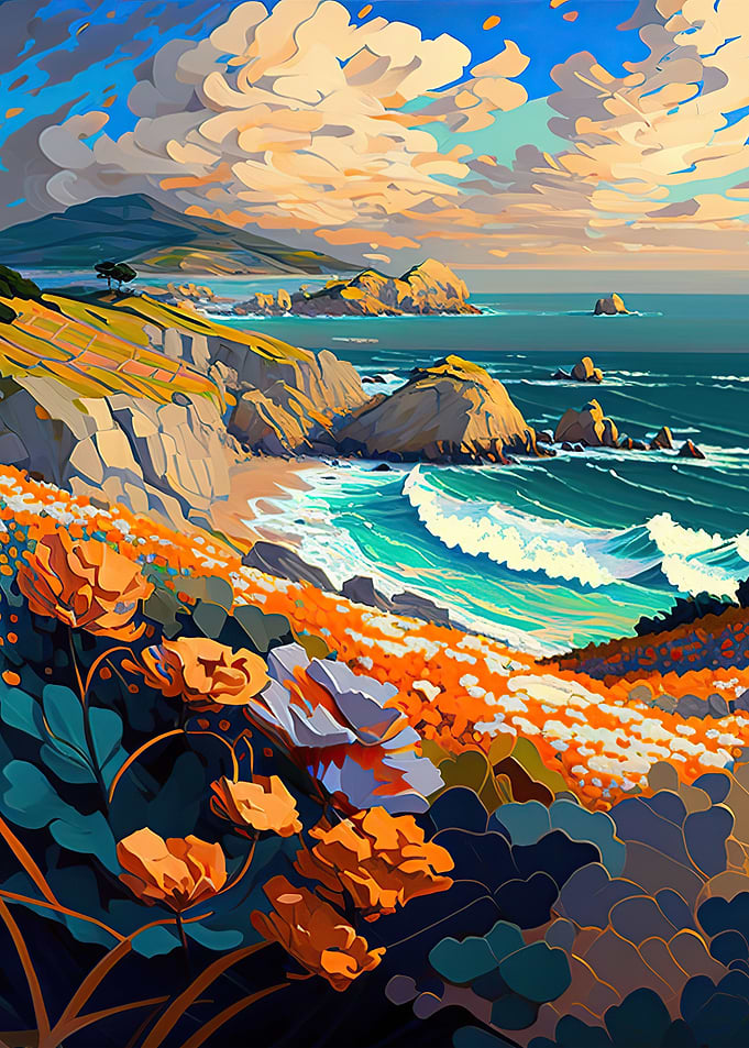 Coastal hills landscape