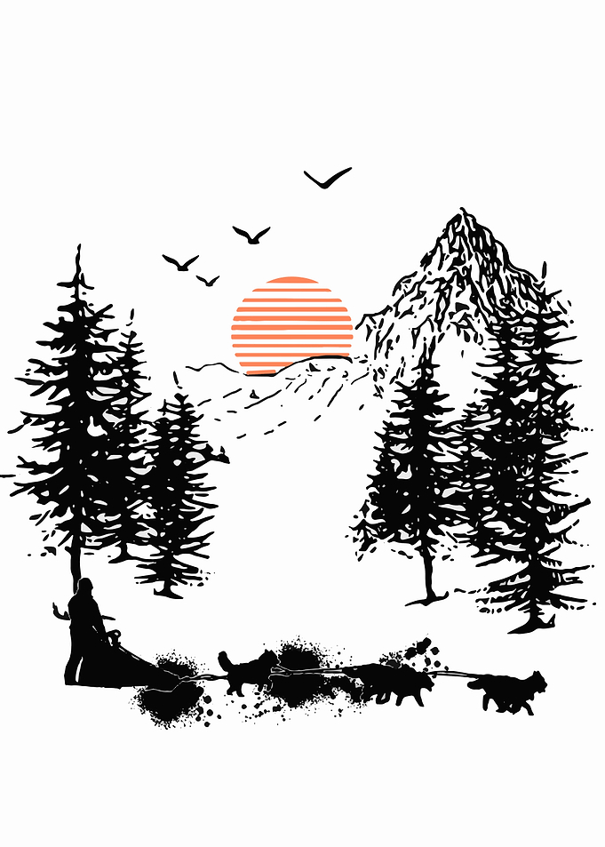 Dog Sledding And mountains