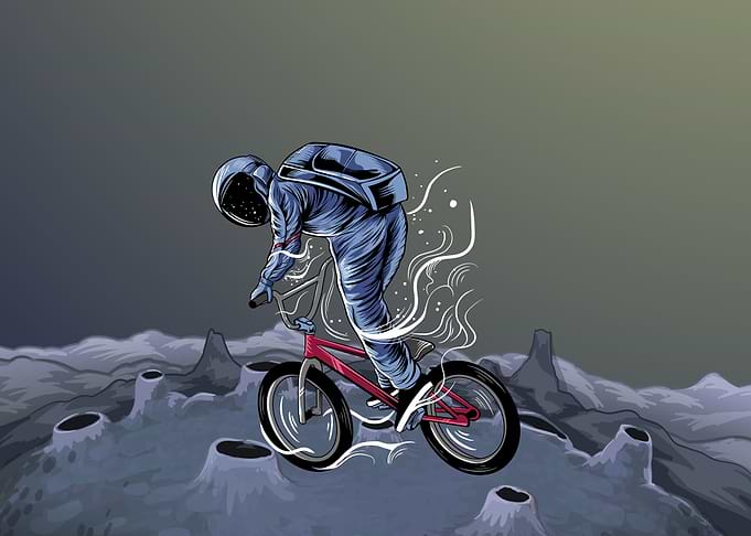 Astronaut riding