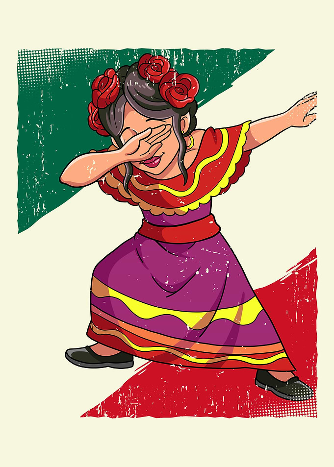 Dabbing Mexican Woman