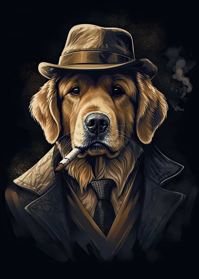 Golden Retriever Gangster